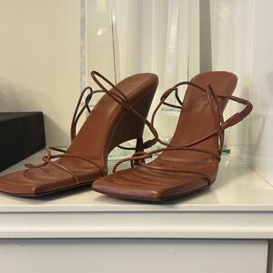 Elegant Brown Strappy Heels